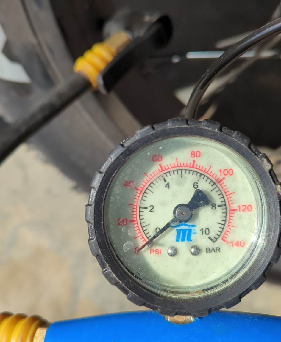 tire pressure gauge and e-bike tire