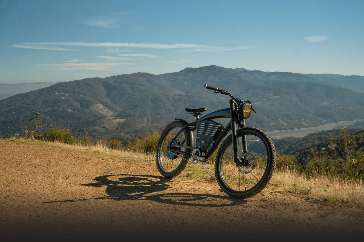 vintage motorcycle looking electric bike
